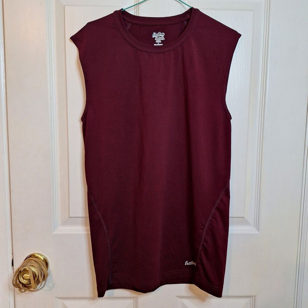 Eastbay Maroon Red Sleeveless Tank Top Atheltic Work Out Gym Activewear Size L